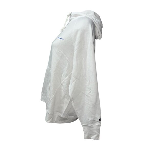 Champion Power Blend Long Sleeve Warm Hoodie Sweatshirt Sz XL White Kangaroo Poc - Picture 7 of 16